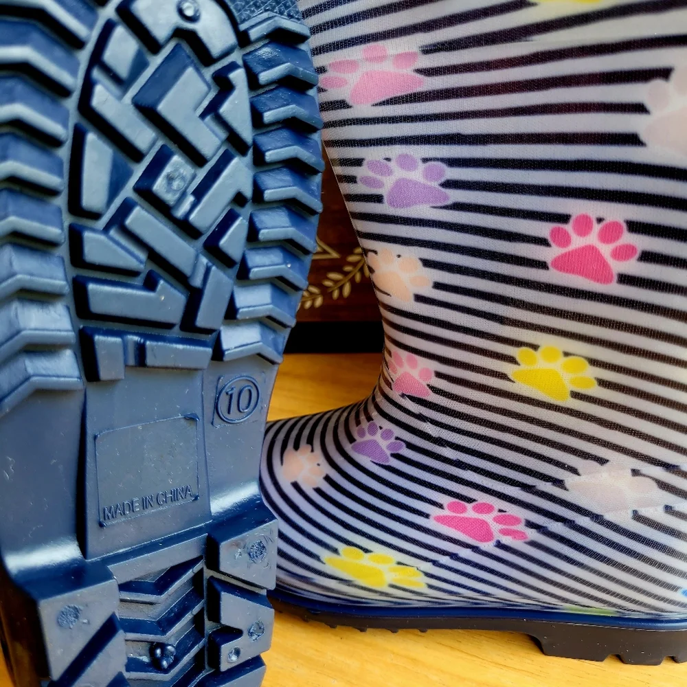 Waterproof Kids Printed Rain Boots